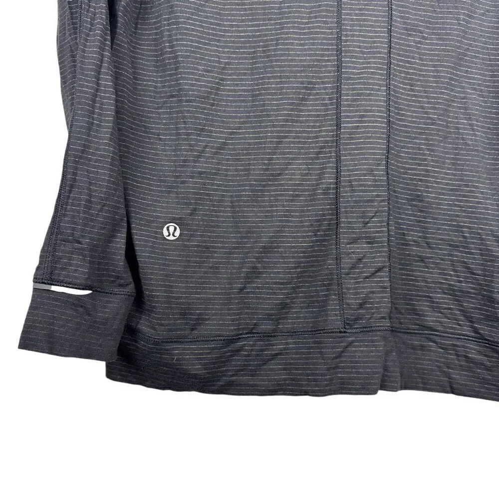 Lululemon Women's Black striped long sleeve size 8
